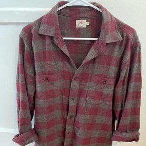 Faherty Maroon Checkered Shirt